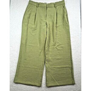 Abercrombie & Fitch Olive Green Wide Leg Pants